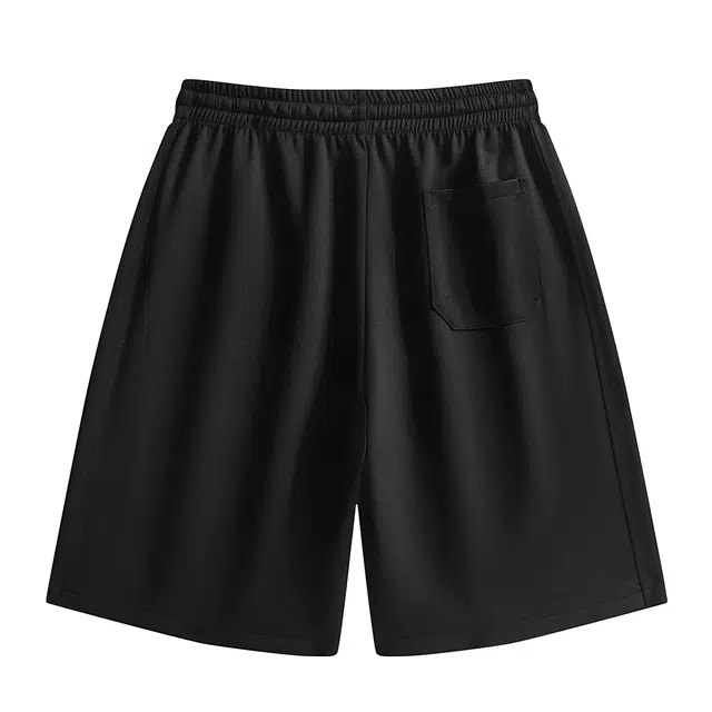 萌芽熊 美式高街复古宽松涂鸦字母印花五分裤中裤篮球裤运动跑步健身学院风时尚百搭短裤 男女同款