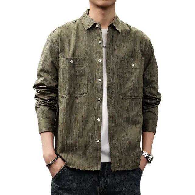 贵色 经典高级感出行游玩衬衣日系小众设计感潮牌休闲长袖衬衫 男女同款