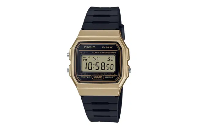 CASIO F-91WM-9A Gold Resin