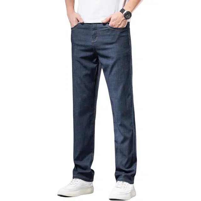 炳盛 薄款潮牌商务休闲牛仔裤 男女同款