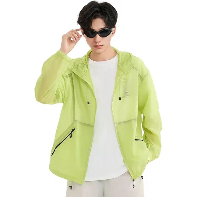 三福 解构拼接夏季休闲长袖连帽宽松型夹克外套 男款