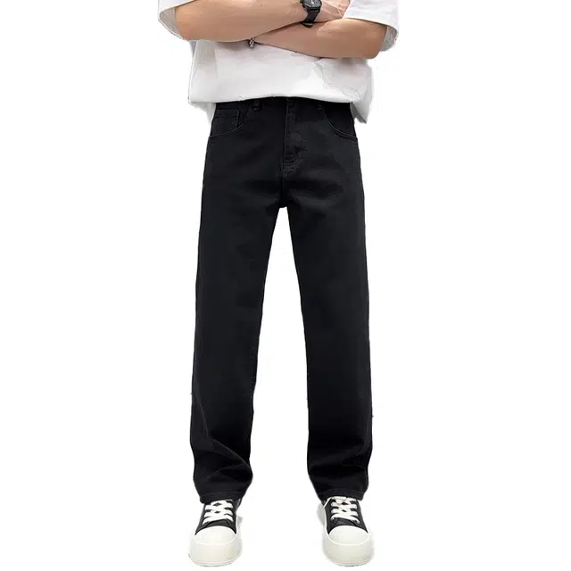 吉肯蒂 潮流美式简约时尚长裤直筒裤牛仔裤 男款