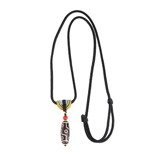 布达拉宫 九眼天珠 福禄吉祥 招财转运 平安喜乐 复古藏式 玛瑙 项链 男女同款情侣款