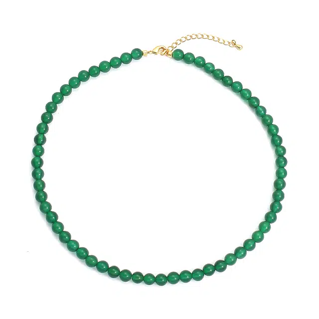 龙弗 复古绿色转运小众轻奢高级感 玛瑙 玉石项链 女款