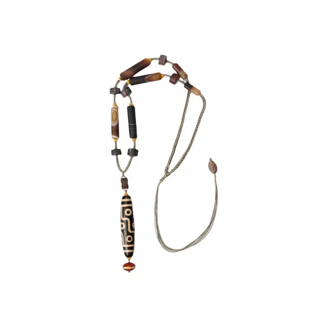 玉临门 新中式藏式复古九眼天珠转运珠 玛瑙 项链 男女同款情侣款 限定礼盒 适我愿兮