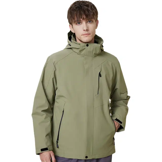 红豆 可单穿内胆三合一户外山系徒步登山保暖羽绒服 男款