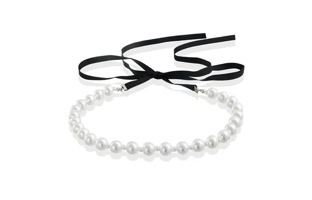 克拉日记 在逃公主流苏蝴蝶结系带 几何法式 珍珠母贝 编织绳 项链 女款 礼物 礼盒装