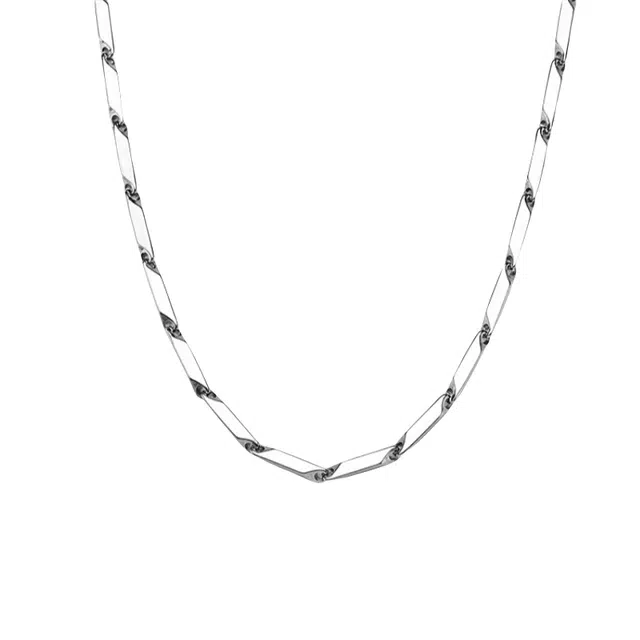 芊淑歆 菱形锁骨链莫比乌斯瓜子链冷淡风简约 钛钢 项链 女款