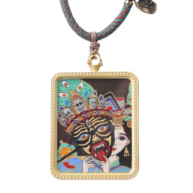 喃呢 藏式招财转运藏式热贡手绘 唐卡前世今生 新中式国风国潮 铜 项链 女款