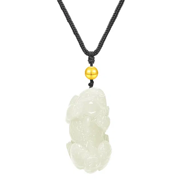 月斐经典系列招财吞金兽貔貅项链 温润男女同款貔貅项链 手工编绳