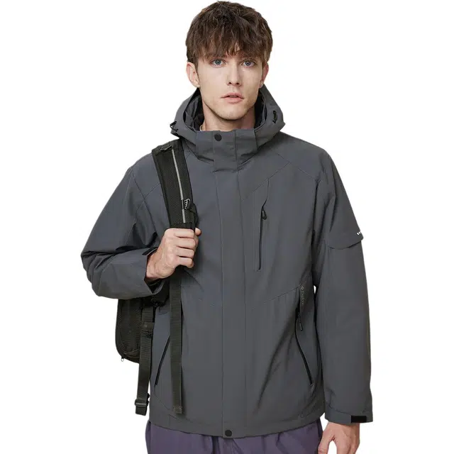 红豆 可单穿内胆三合一户外山系徒步登山保暖羽绒服 男款