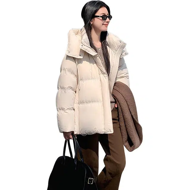 鸭鸭 加厚保暖休闲时尚百搭中长款长袖羽绒服 女款