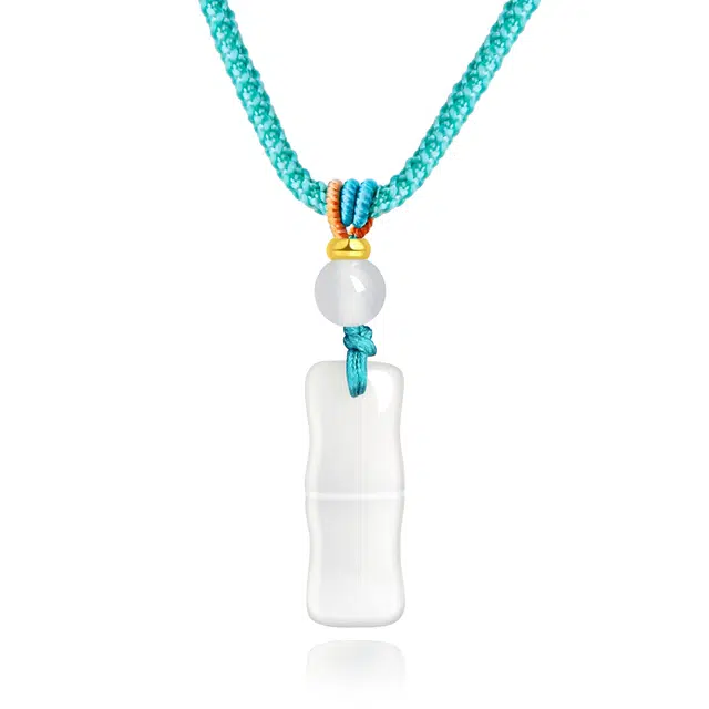 【精致优雅】 帝苏行 竹韵天成新中式国潮 吉祥如意平安顺遂 好运 简约小众设计 玉髓 项链 女款