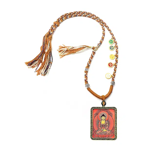 玉临门 蛇来富贵 新藏式八大守护神系列招财进宝复古民族风手工编织绳#好运 合金 项链 男女同款情侣款