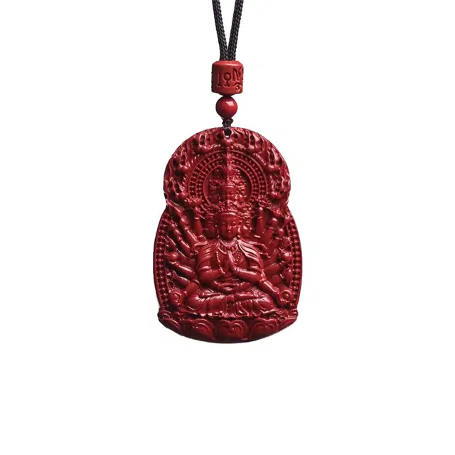 大唐国鼎 千手观音 新中式 小众设计 国潮宫廷风 精致纹理 招财纳福 旺事业/学业/爱情/本命年/财运 朱砂 项链 男女同款情侣款