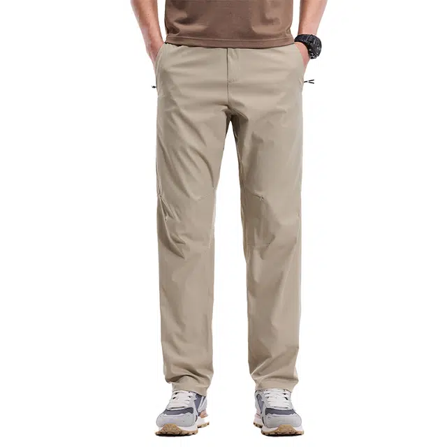 红豆 凉感防晒户外山系伞兵裤轻薄透气工装运动通勤长裤休闲裤 男款