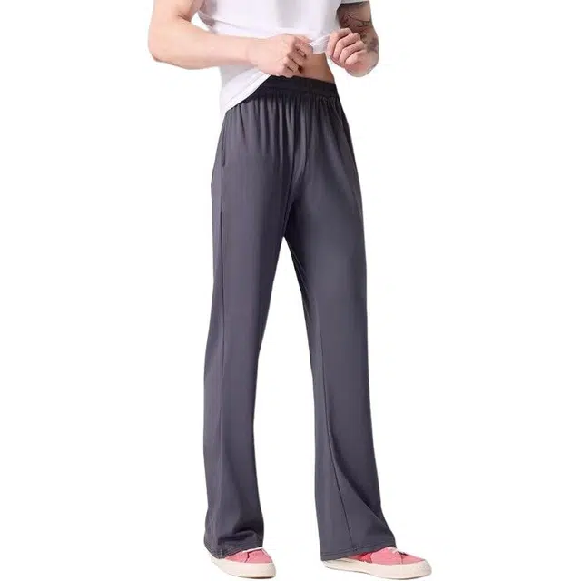 拓菲 运动宽松高弹垂感纯色百搭弯刀休闲裤 男女同款