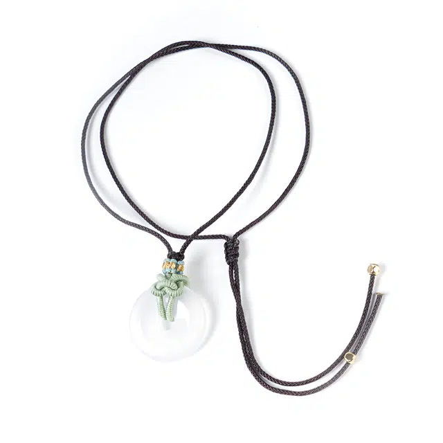 絮物 国潮小香风平安扣 轻奢高级感 新中式温柔小众 平安喜乐 玛瑙 项链 男女同款情侣款