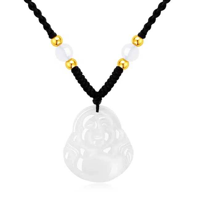 老凤祥 如意佛公 新中式国风经典气质大气日常百搭通勤时尚潮流高级感 玉髓 项链 女款