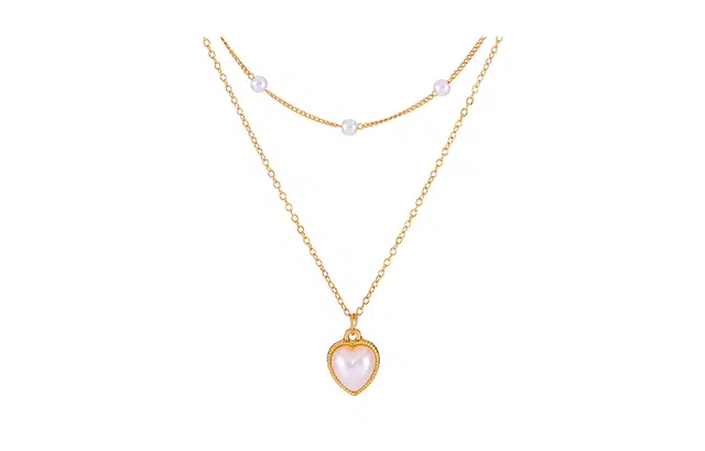 克拉日记 爱心吊坠 双层叠戴 精致轻奢小众高级感 锁骨链 项链 女款