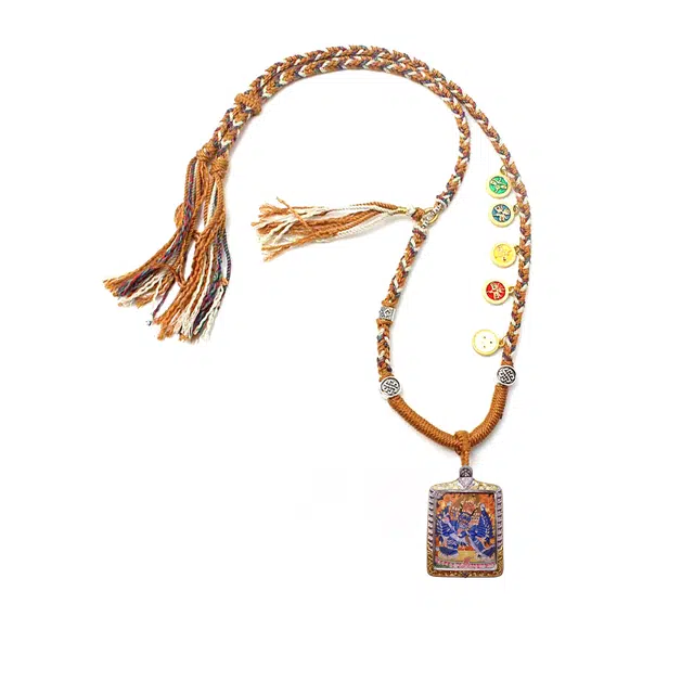 【五福临门财运通】 玉临门 事业有成  平步青云    飞黄腾达  水逆退散节节高升唐卡复古民族风手工绳#好运 合金 项链 男女同款情侣款