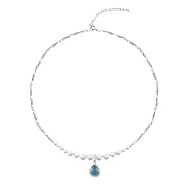 韵系 碎银子珍珠 铜镀金 项链 女款