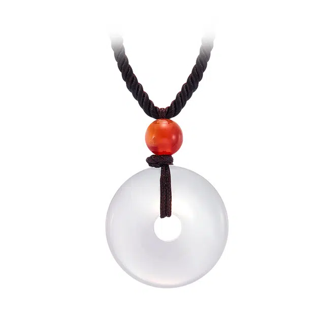 喜钻 新中式国风小众平安扣可调编织绳 玉髓 项链 男女同款情侣款