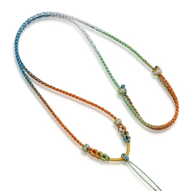 谧月珠宝 九紫离火 新中式国潮轻奢精致高级感多绳可选桃之夭夭桃花结九色鹿全手工编织绳百搭必备好运 编绳 项链 男女同款情侣款