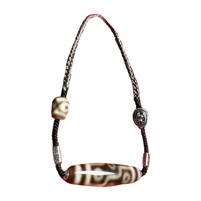 玉临门 国潮藏式风九眼天珠 玛瑙 玉石项链 男女同款情侣款