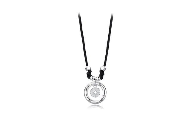 尚银福 平安扣铜钱 轻奢小众高级感 新中式复古国潮镂空平安环铜钱 钱币平安扣 合金 项链 女款