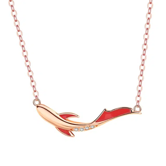 前方大荒野 鸿运锦鲤上岸锁骨链国风潮流新中式轻奢高级感时尚小众设计好运常伴优雅国风 锆石 项链 女款