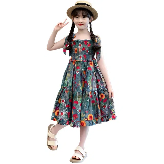 木木兔连衣裙 时髦洋气亲肤柔软吊带 儿童款