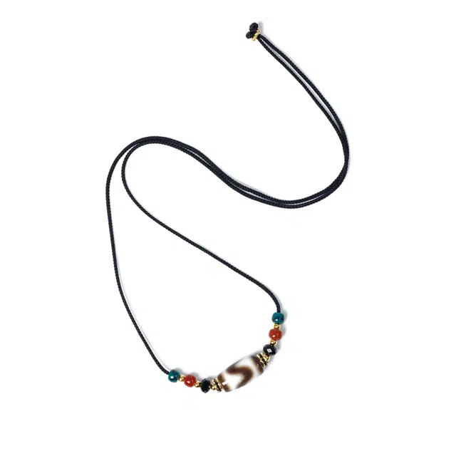 【财源滚滚都有路】 玉临门 时来运转 藏式风格 牙牙玛瑙天珠项链 复古民族风时尚轻奢#好运 玛瑙 玉石项链 男女同款情侣款