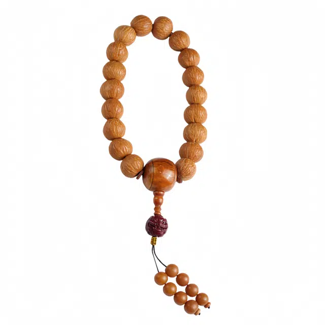 宣华意 精品十八籽 中式国潮复古简约手持精品雕刻醒狮文玩配珠#好运 猴头核桃 手串 男女同款情侣款