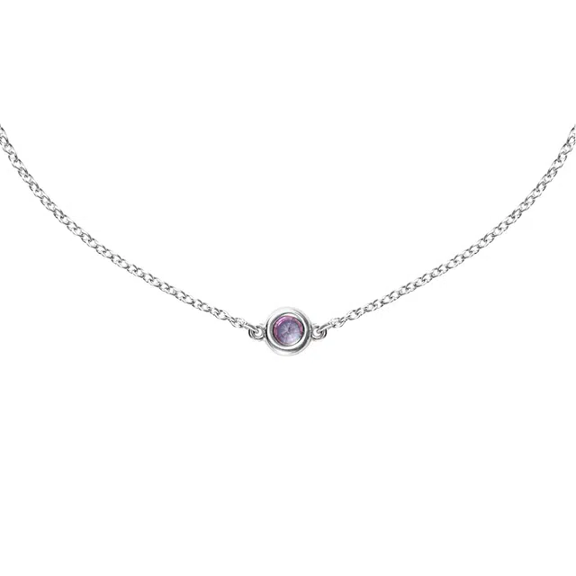 Tiffany & Co. Round Pink Sapphire Necklace