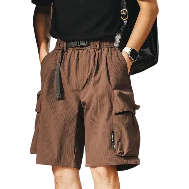 格蓝鹿 个性百搭休闲五分裤时尚舒适工装短裤 男女同款