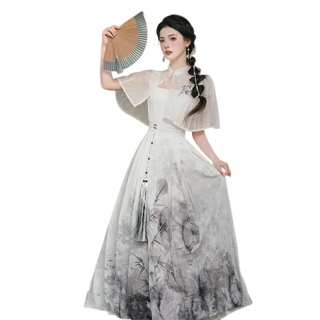 丝絮丝绸 舒适潮流百搭开衫时尚无袖连衣裙裙装套装 女款