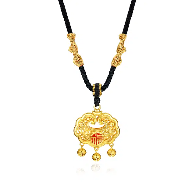 【S925银 招财纳福】 七好美银 福运平安锁新中式国潮风长命锁富转运经典时尚高级百搭#好运 首饰 项链 男女同款情侣款