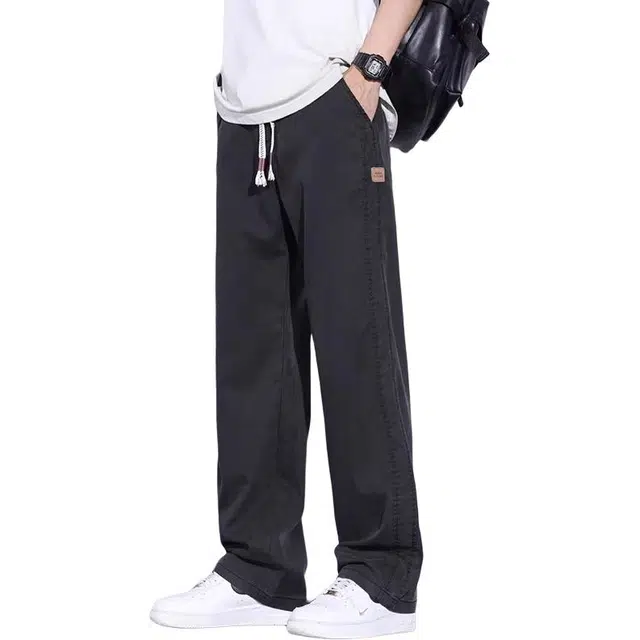 隐狼世家 薄款直筒宽松潮牌休闲阔腿长裤子夏季牛仔裤 男款