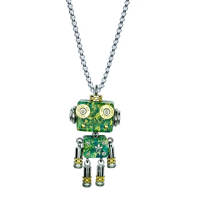 礼品 木小魔 小布鲁巴 潮流朋克风手工制作 鎏金 项链 男女同款情侣款