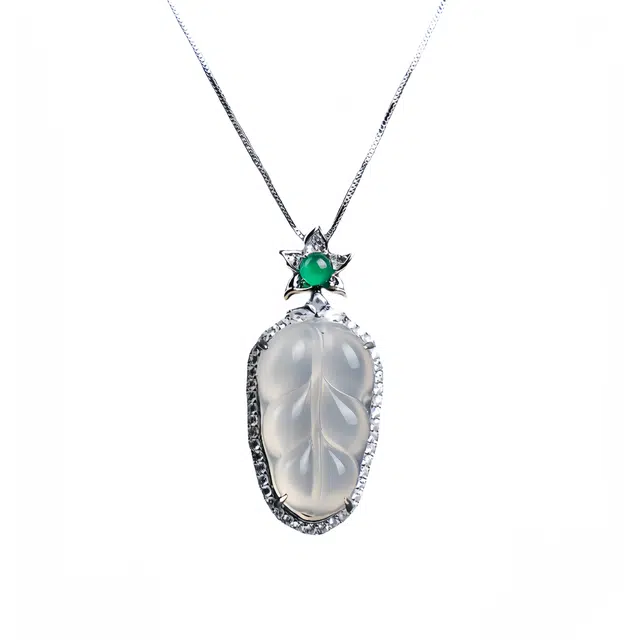 梨云暮雪 新中式 国潮 金枝玉叶   通透 小众轻奢 玛瑙 玉石项链 女款