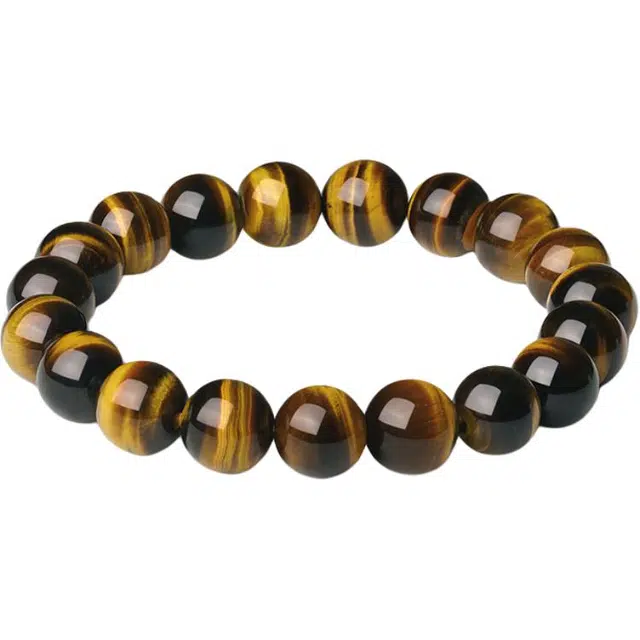 周大生 晶石招财虎睛石财富双收步步登高#好运天然 虎眼石 手串 男女同款情侣款