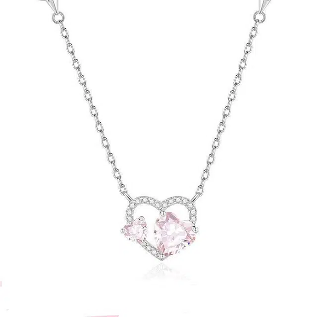 迷颂玛 心动同频爱心锁骨链 铜 项链 女款