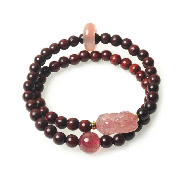 周帝王 招财貔貅双圈 血檀 手串 男女同款情侣款