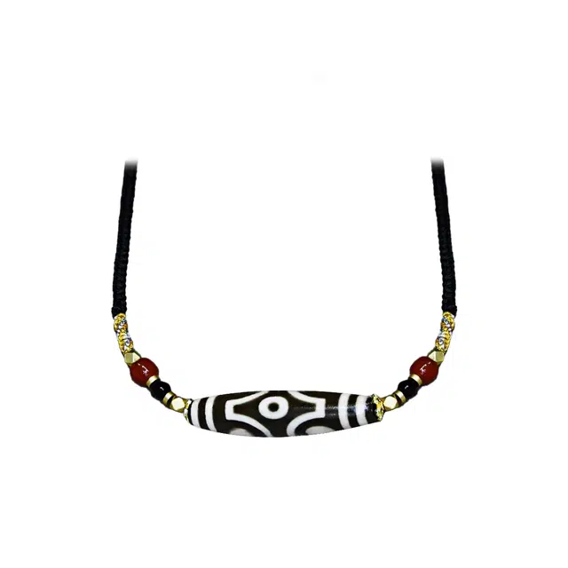 【已祝 福加 持】 玉临门 多财多福 藏式天珠民族风好运连连百搭个性事业运爆棚#好运 玛瑙 项链 男女同款情侣款