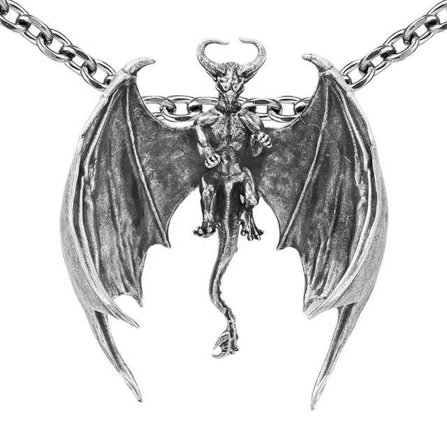 【可定制刻字】 白木黑冰 龙影人 百搭小众潮流时尚新中式生肖高级感 银合金 项链 男款 礼盒 送男生好物 男朋友 男士 学生