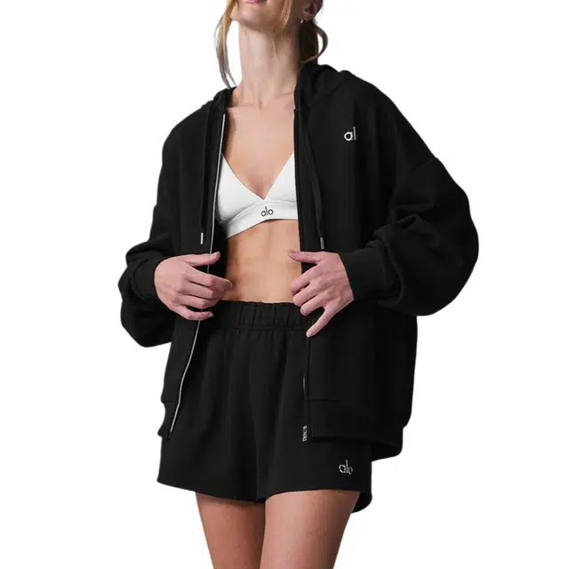 alo yoga Accolade Full Zip Hoodie logo