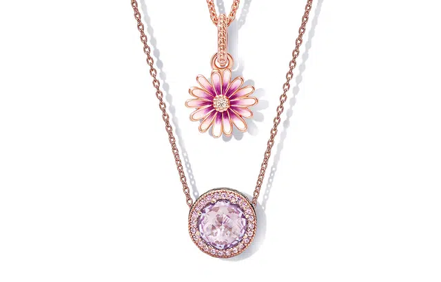 Pandora Romantic Heart Necklace Set