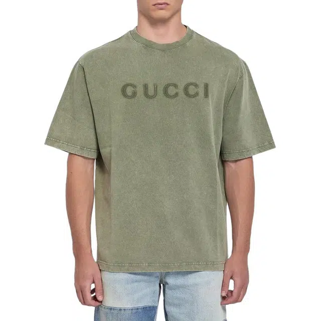 Gucci Logo Crewneck T-Shirt Green