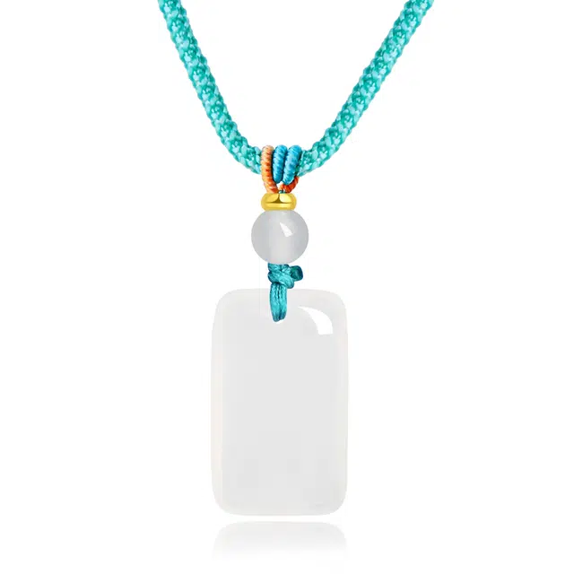 【质感细腻】 帝苏行 雅韵无事牌 新中式国潮 吉祥如意平安顺遂 好运 简约小众设计 玉髓 项链 女款